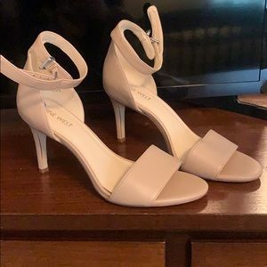 Nine West Nude Open Toe Pump